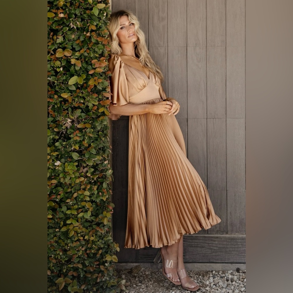 BRAND NEW W/ TAGS! Baltic Born Satin Midi Dress